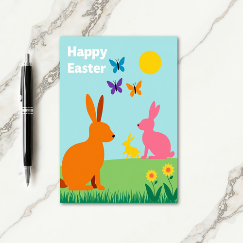 Spring Family Easter Card
