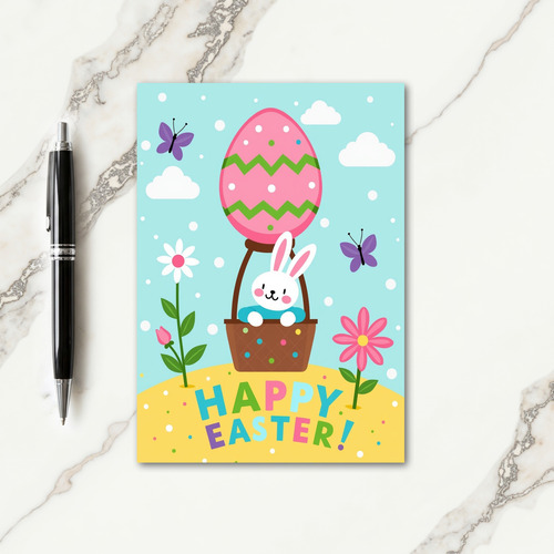 Spring Festival Bunny Balloon Card