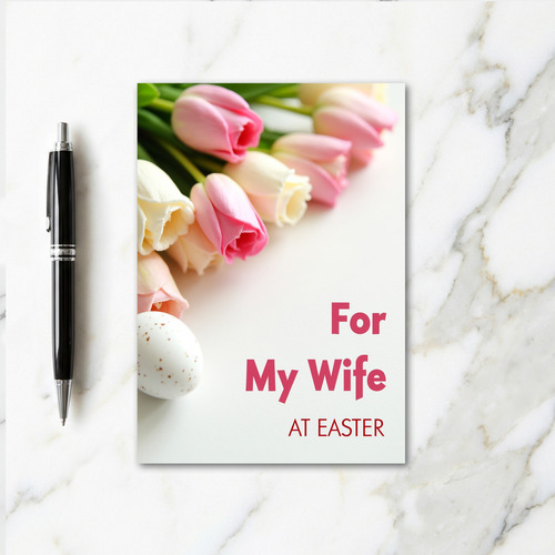 Spring Floral Easter Wife Card