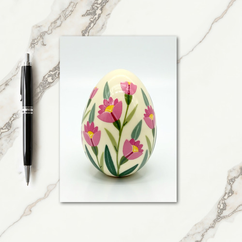 Spring Floral Painted Object Card