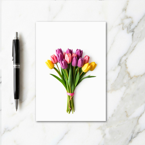Spring Flower Bouquet Blank Card