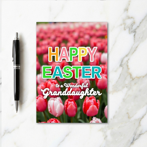 Spring Flowers Happy Easter Card