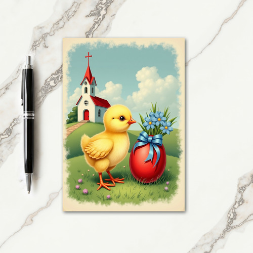 Spring Fowl Bouquet Scene Card