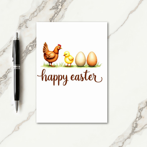 Spring Fowl Happy Easter Card