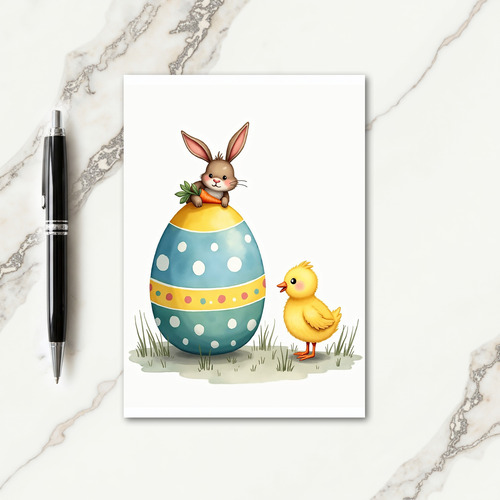 Spring Friends Happy Egg Card