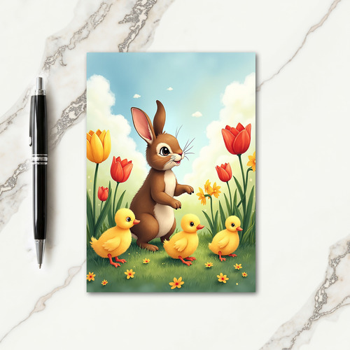 Spring Friends Scene Card