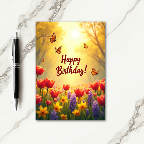 Spring Garden Floral Card