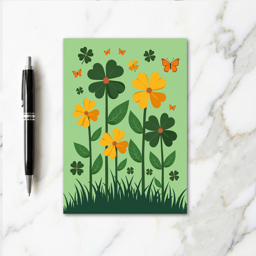 Spring Garden Flowers Happy Card