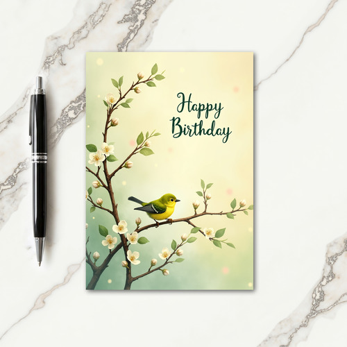 Spring Glow Birthday Card