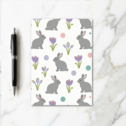 Spring Hare Floral Pattern Card
