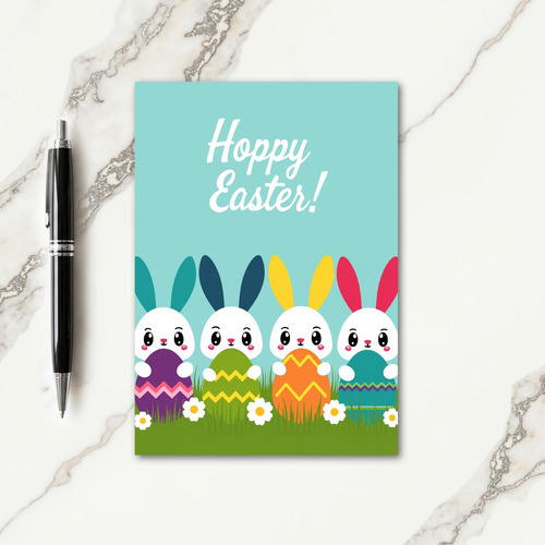 Spring Hares Faux Gold Foil Card