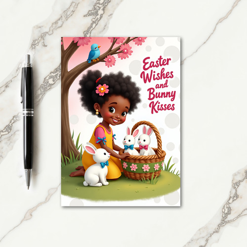 Spring Joy Rabbit Pattern Card