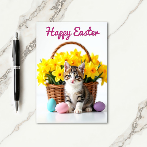 Spring Kitten Celebration Card