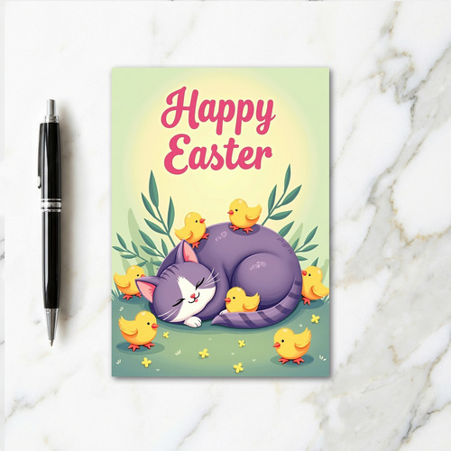 Spring Kitten Easter Card