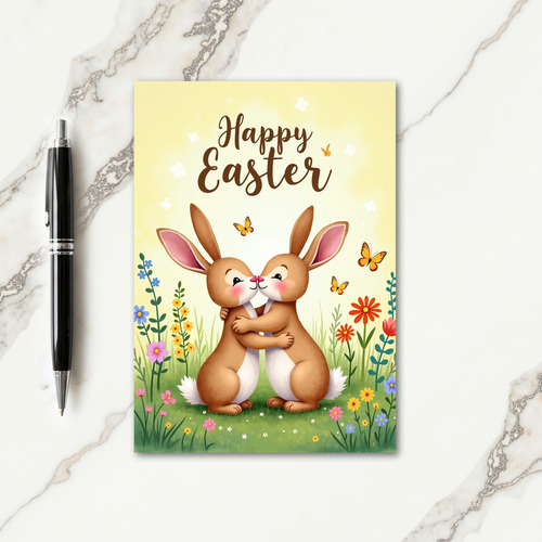 Spring Love Bunny Meadow Card