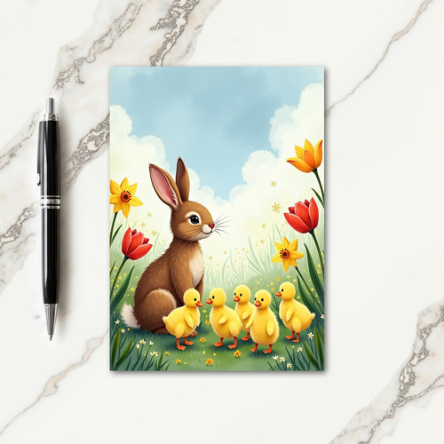 Spring Meadow Animal Card