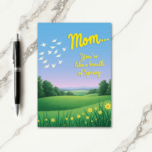 Spring Mother Day Meadow View Card