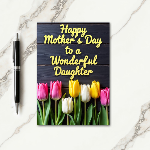 Spring Mothers Day Tulips Card