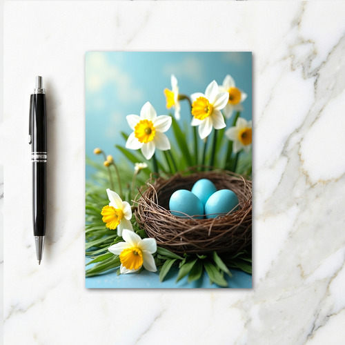 Spring Nest And Eggs Card