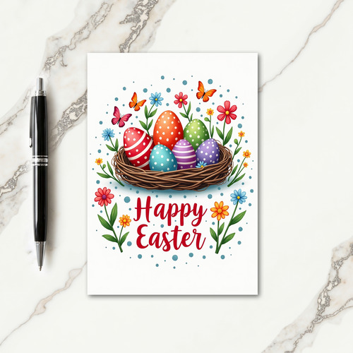 Spring Nest And Ovoids Art Card