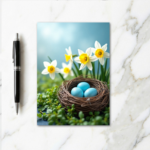 Spring Nest Egg Scene Card