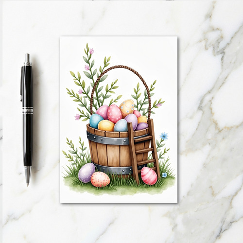 Spring Ovoids In Bucket Scene Card