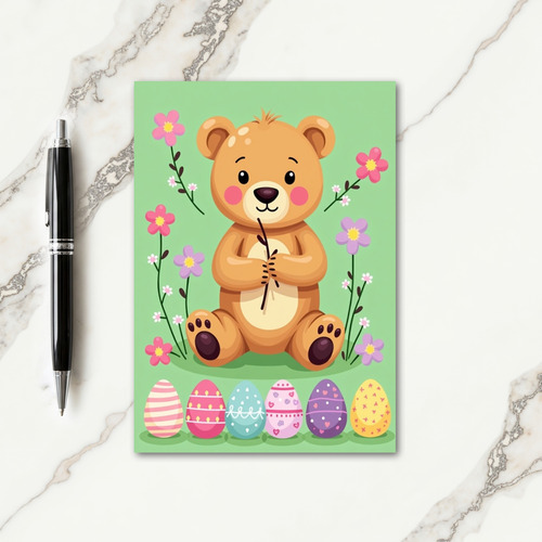 Spring Plush Friend Scene Card