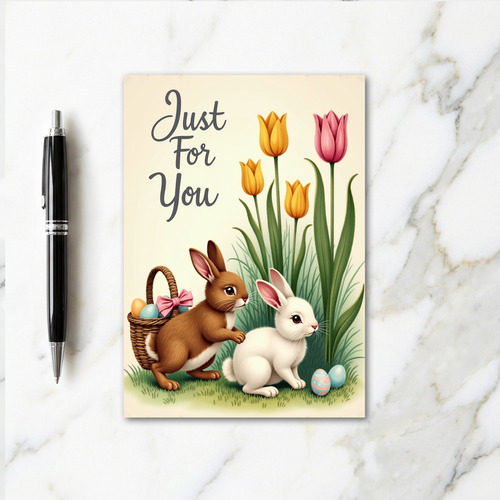Spring Rabbits Celebration Card
