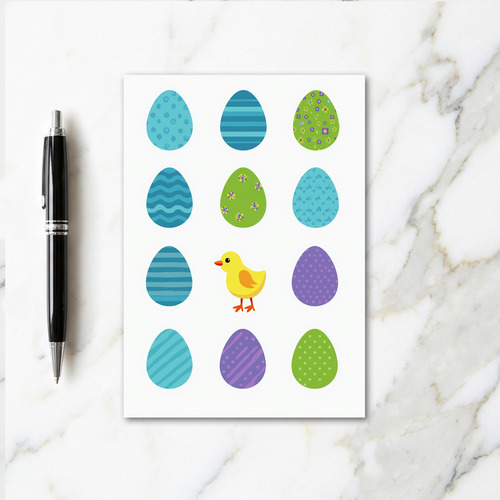 Spring Shapes And Bird Card