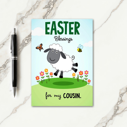 Spring Sheep Greeting Card