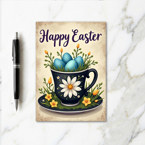 Spring Teacup Blossom Card