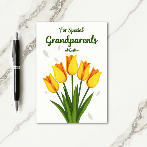 Spring Tulip Family Greeting Card