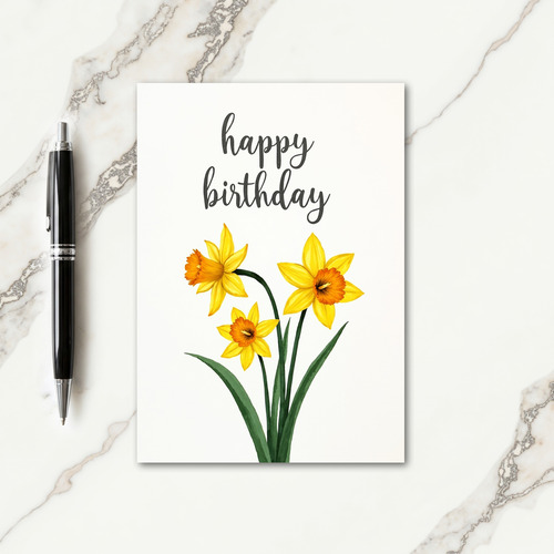 Spring Yellow Bloom Birthday Card
