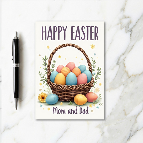 Springtime Basket Egg Card