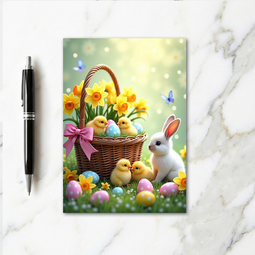 Springtime Basket Scene Card