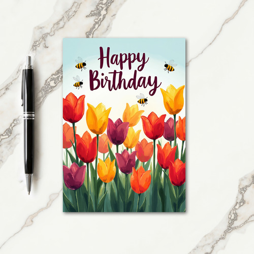 Springtime Bloom Birthday Card