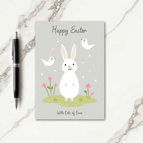 Springtime Bunny Greeting Card