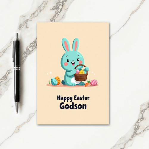 Springtime Bunny Greetings Card