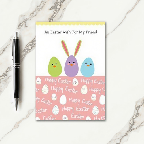 Springtime Egg Friends Happy Card