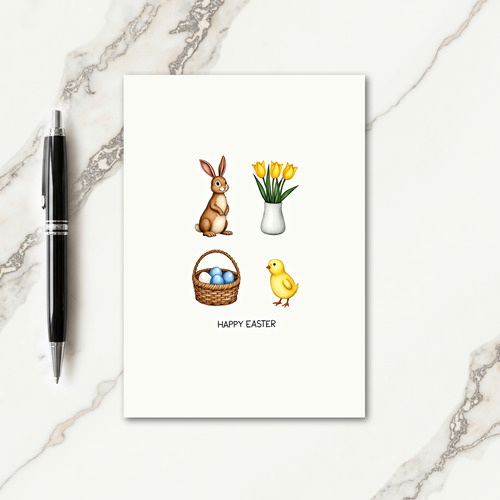 Springtime Four Part Scene Card