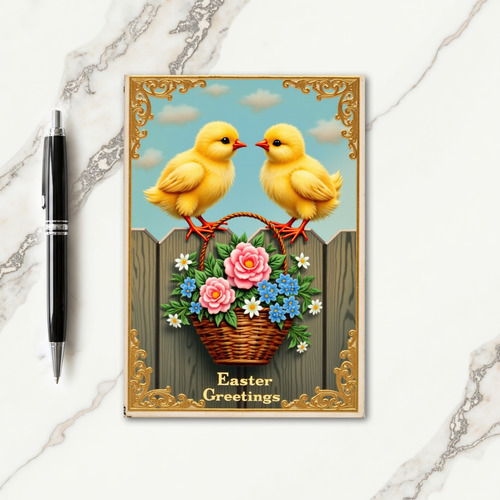 Springtime Fowl And Floral Card