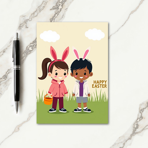 Springtime Fun Faux Gold Foil Card