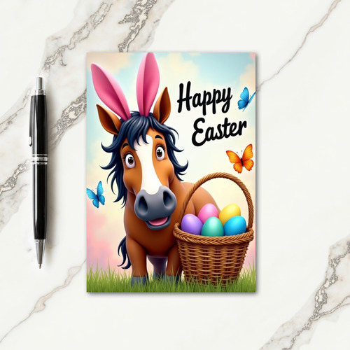 Springtime Horse Pattern Card