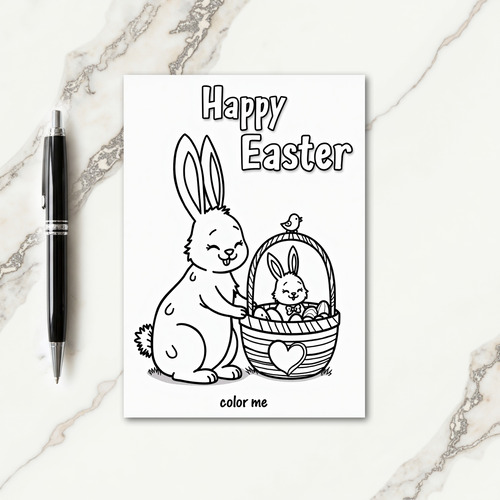Springtime Joy Bunny Friend Card