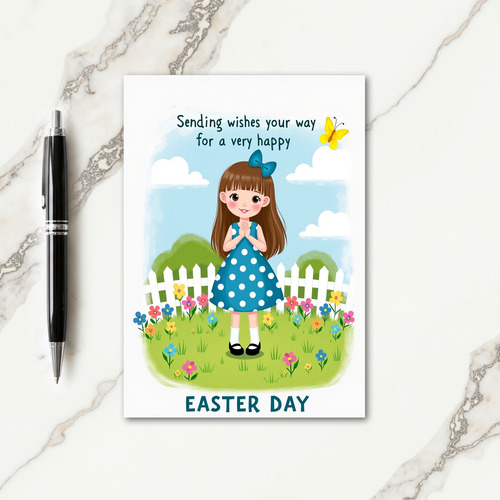 Springtime Joy Girl Art Card