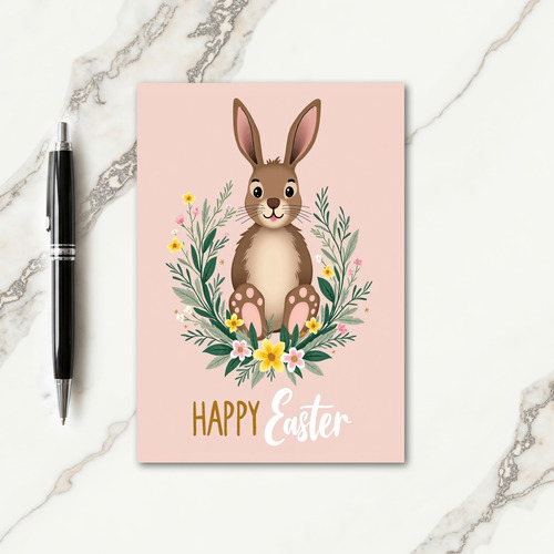 Springtime Joy Rabbit Art Card