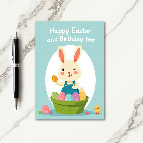 Springtime Rabbit Celebration Card