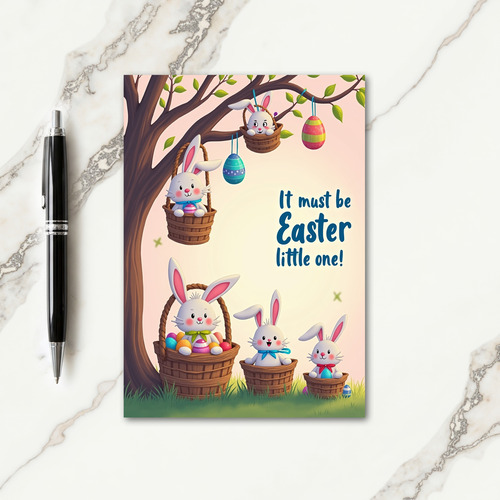Springtime Rabbit Fun Season Card
