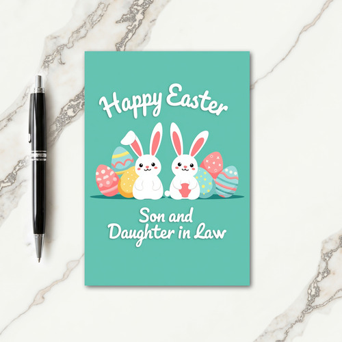 Springtime Rabbits Family Card