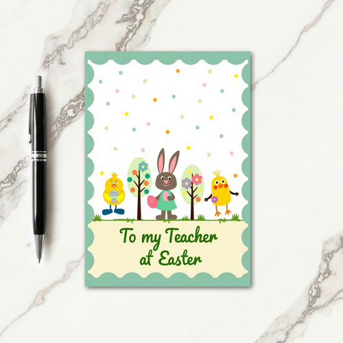 Springtime Woodland Friends Card